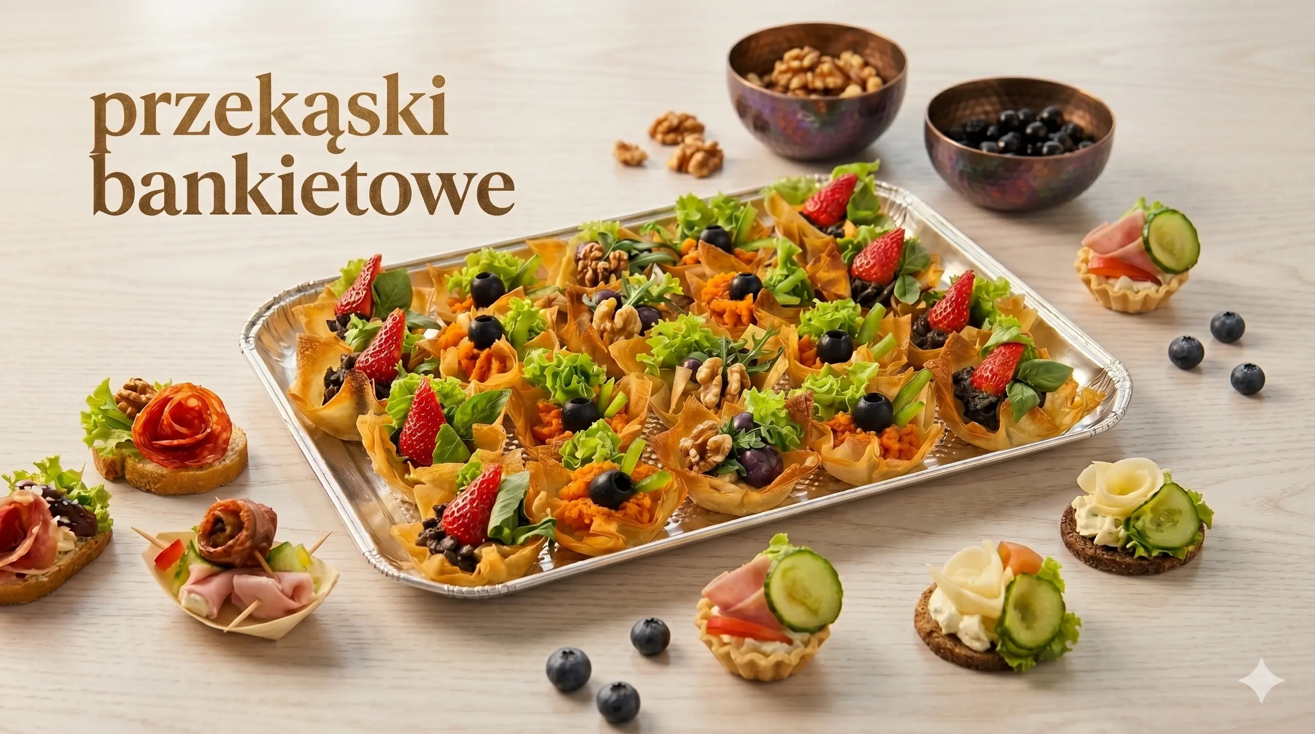 Eleganckie przekąski bankietowe w boxie